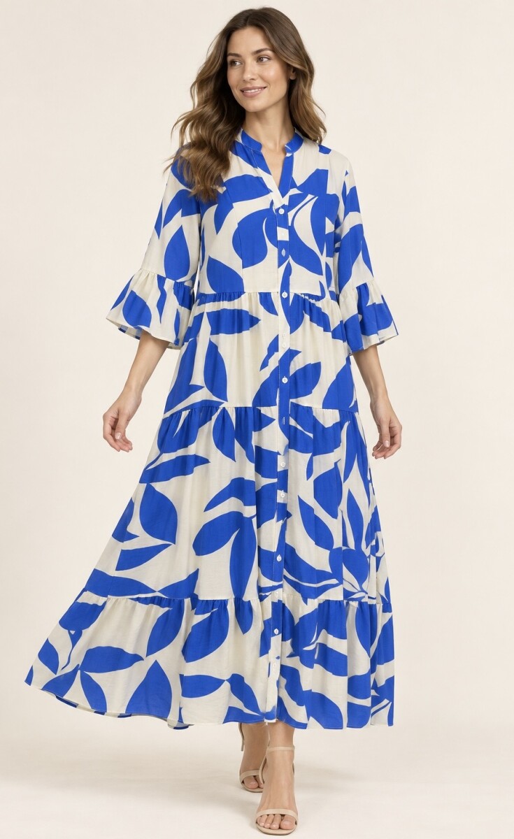 VESTIDO CAMISERO MERY - Azul 