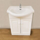 MOBILIARIO BAÑO VANITY DOS PUERTA LABRADA MADERA BLANCO CON 000