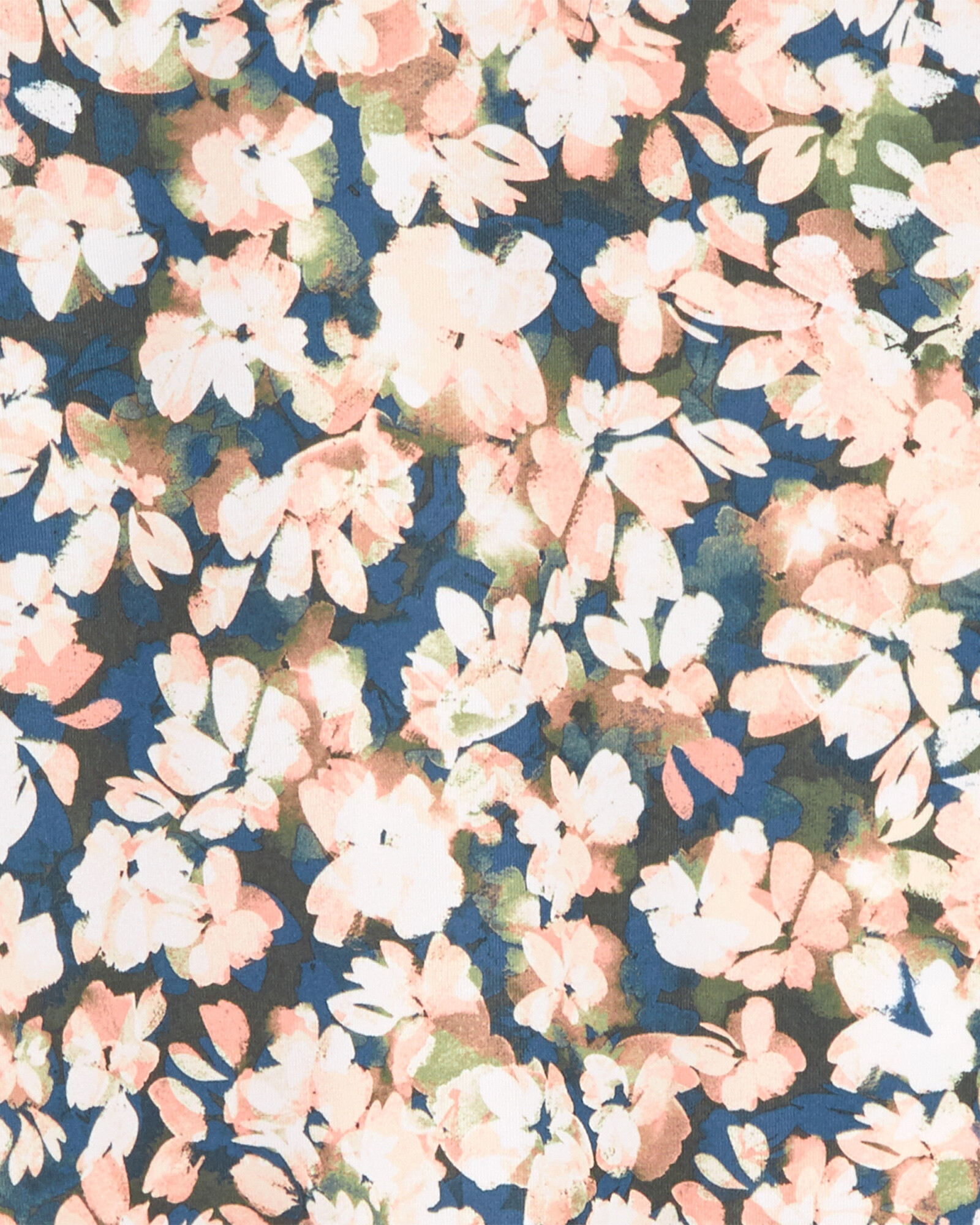 Blusa de poliéster manga larga anudada diseño flores Sin color