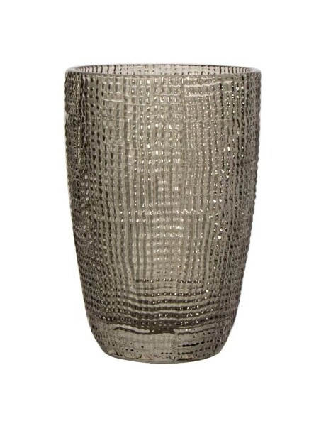 VASO LARGO DE VIDRIO 420ML GRIS MUSELINA VASO LARGO DE VIDRIO 420ML GRIS MUSELINA