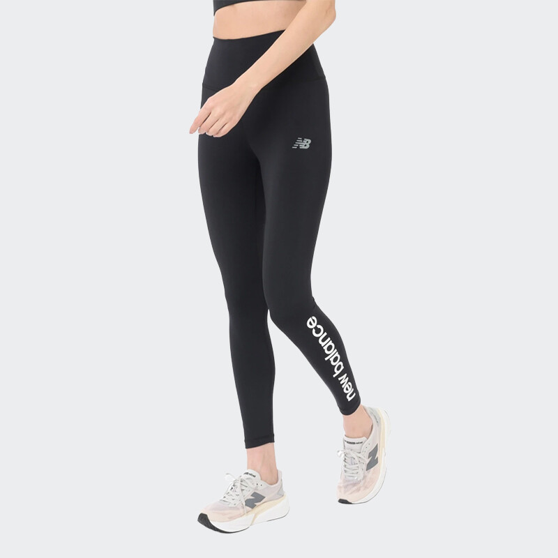 Calza New Balance Sport High Rise Graphic Negro