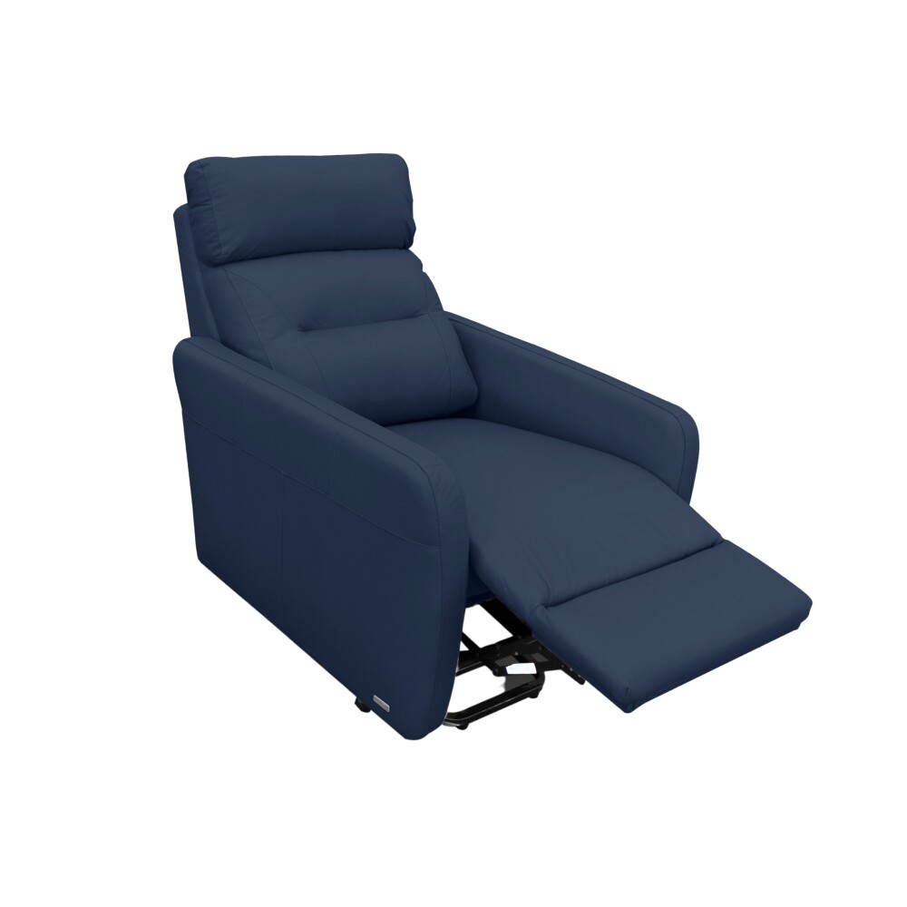 Poltrona Reclinable - Eléctrica 100% de cuero - Virgina Azul