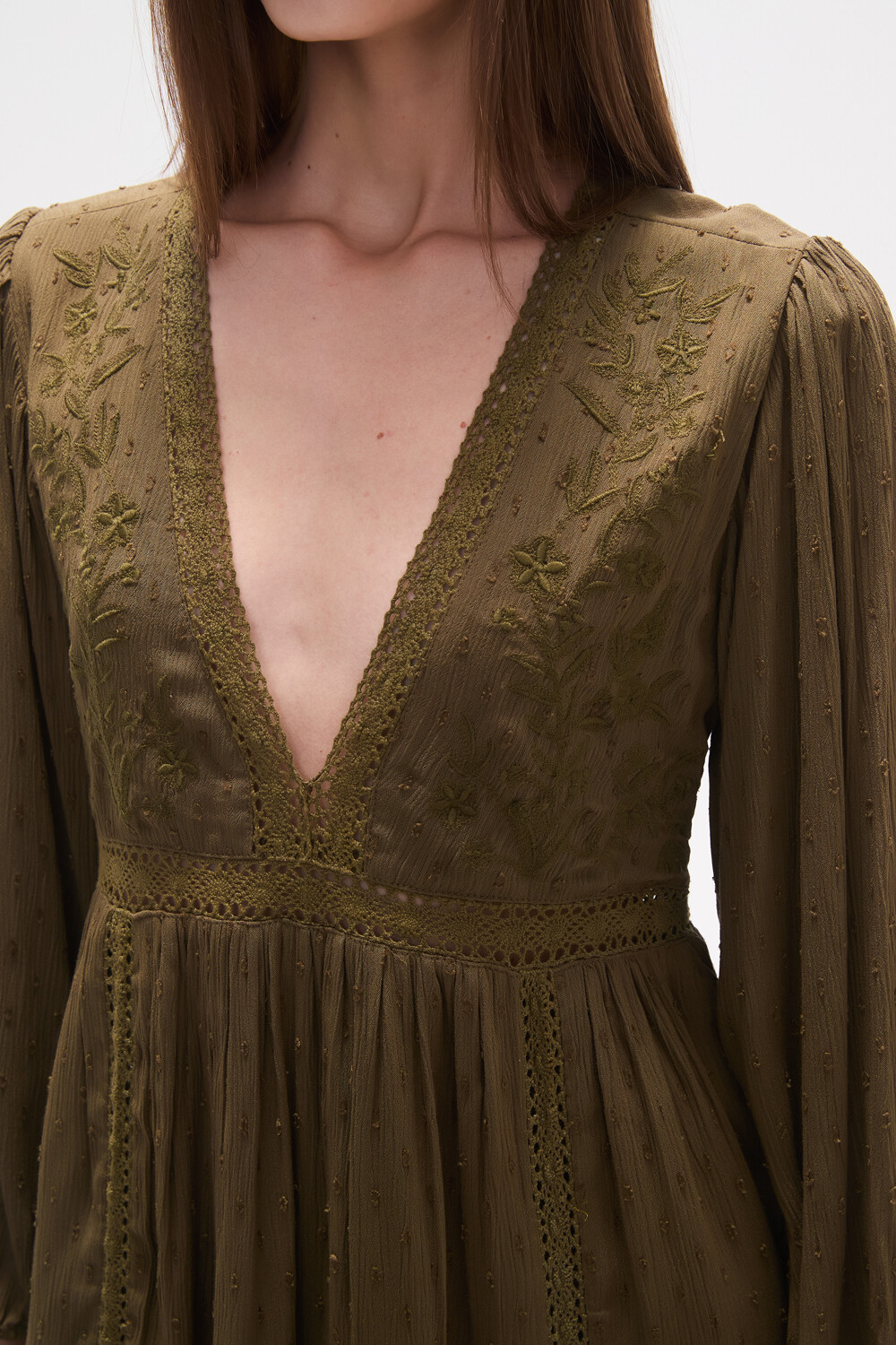 Vestido Bothei Verde Oliva Oscuro