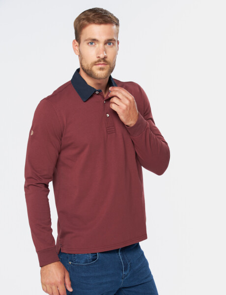 REMERA POLO LISA Bordo