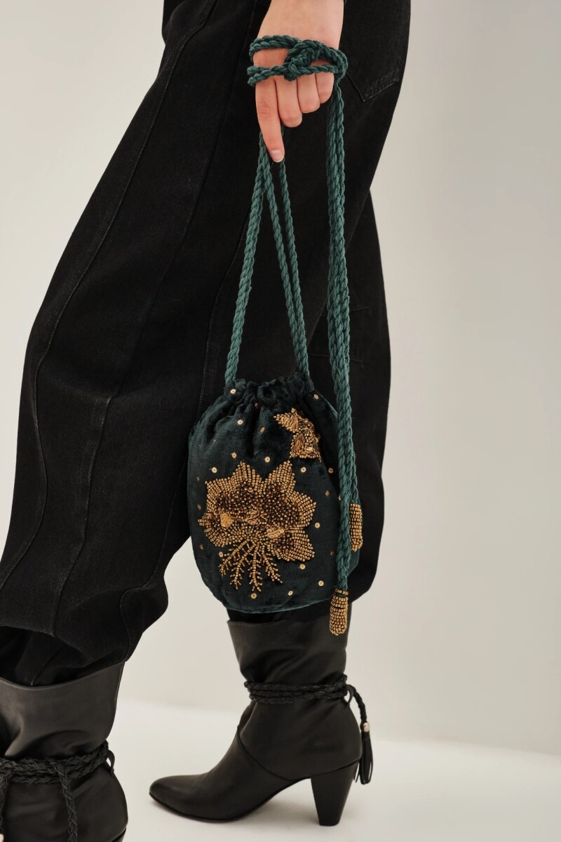 Cartera Naga Flower Verde