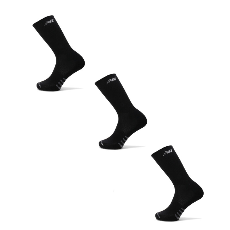 Medias Unisex New Balance Crew X3 Negro