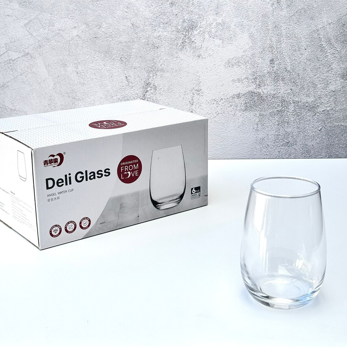Juego De 6 Vasos Vidrio 390ML 