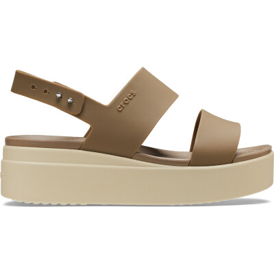 Sandalias Crocs Brooklyn Low Wedge Marrón