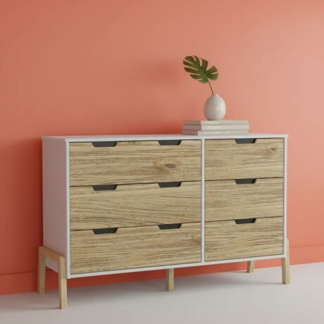 Cómoda Lumax 6 cajones de madera Cómoda Lumax 6 cajones de madera