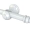Barrote Cortina 3,50m 28mm + 3 soporte BLANCO