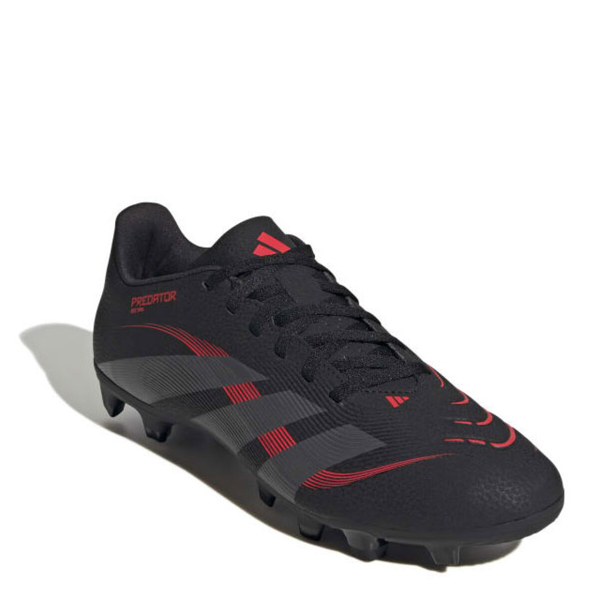 Championes Unisex Adidas Futbol 11 Predator Club FG - Negro - Rojo 
