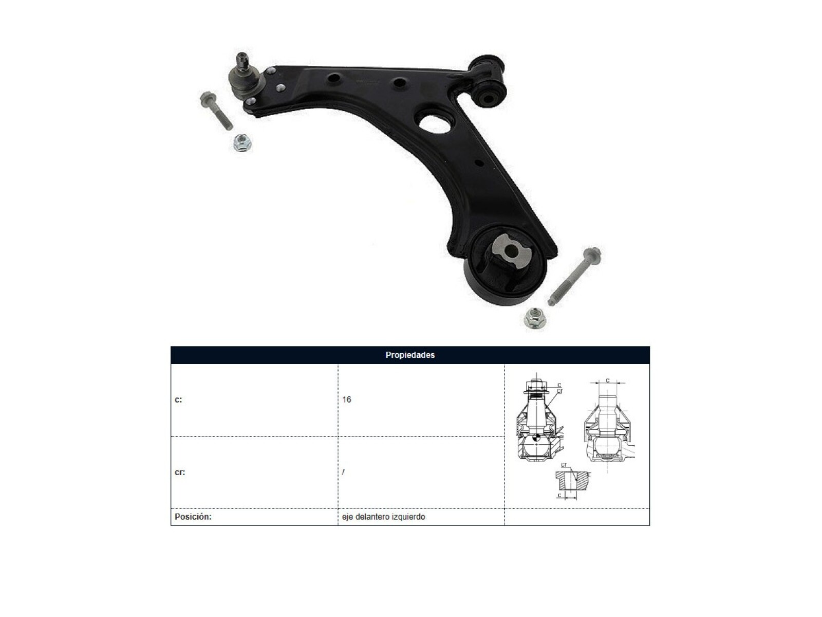Parilla De Suspension Del Citroen Nemo, Peug Bipper 11-25 Izq 