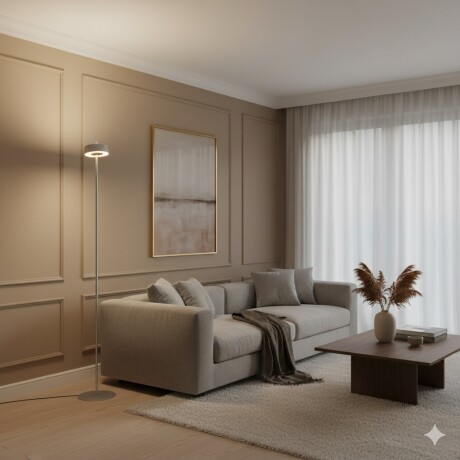 LAMPARA DE PIE ANILLO PLATA DIMERIZABLE Y CCT 9W CON CONTROL - 140CM LAMPARA DE PIE ANILLO PLATA DIMERIZABLE Y CCT 9W CON CONTROL - 140CM