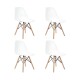 Silla De Comedor Eames Pack 4 Unidades Varios Colores Lumax Blanco