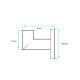 PERCHA SIMPLE METAL ACERO INOXIDABLE SATINADO CEPILLADO 000