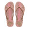 Sandalias de Mujer Havaianas Slim Animals Rosa - Dorado