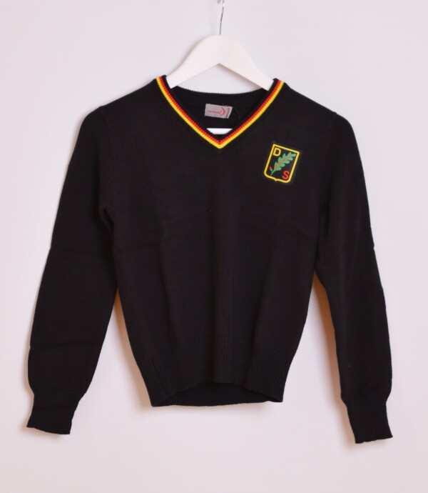 Sweater escote V Alemán Negro