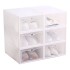 Caja Organizadora Zapatos Zapatera 12 Unidades Caja Apilable Color Variante Blanco