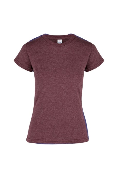 Camiseta jaspe a la base dama marrón jaspe