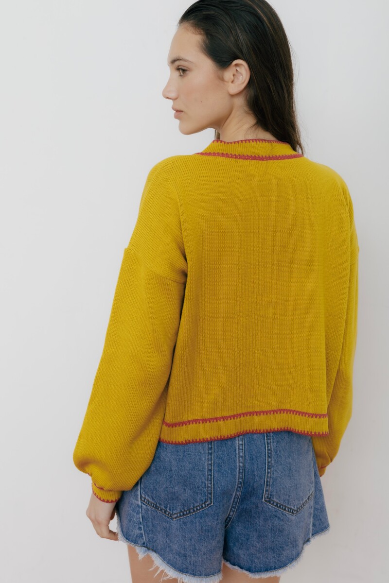 CARDIGAN TERRO LIMA Mostaza