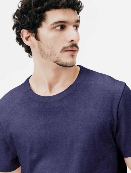 CAMISETA BÁSICA UNISSEX REGULAR WORLD AZUL