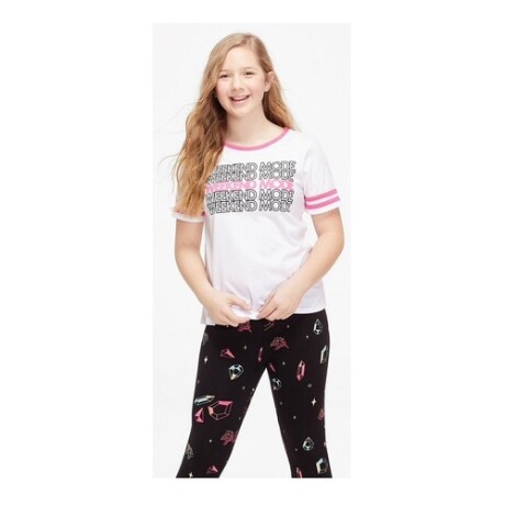 Remera para niña Justice Weekend Blanco