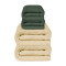 JUEGO 4 TOALLAS LANCASTER BEIGE Y VERDE