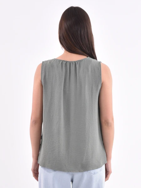 BLUSA BERTA VERDE GRISACEO