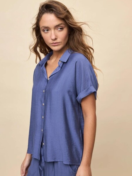 CAMISA ALLIE ELVINA M.CORTA AZUL
