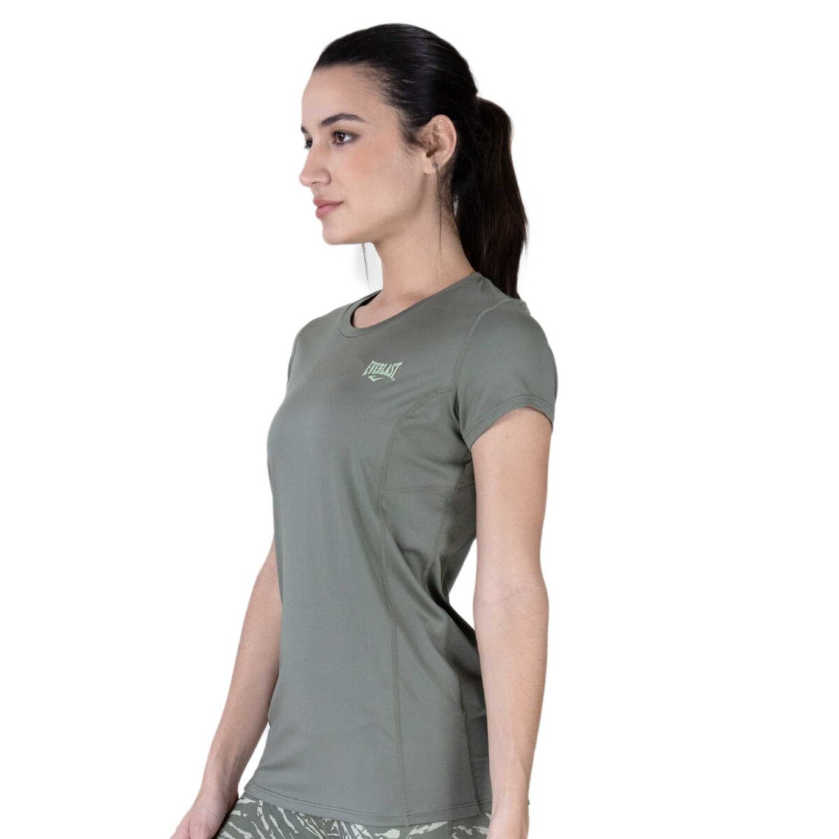 TSHIRT FEM POLY/SPX EVERLAST RYKER BK/PR S - OLIVE 