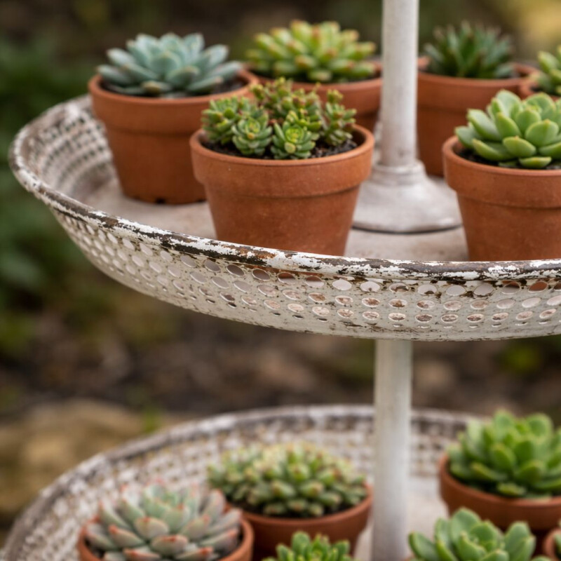 Soporte Decorativo para Macetas 2 Niveles Vintage Soporte Decorativo para Macetas 2 Niveles Vintage