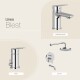 JUEGO DE GRIFERIA LAVATORIO BIDET DUCHA BRILLO LINEA BLEST CROMO