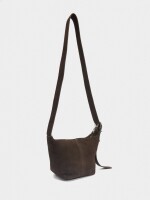 Bolso Bandolera De Piel Lisa marron