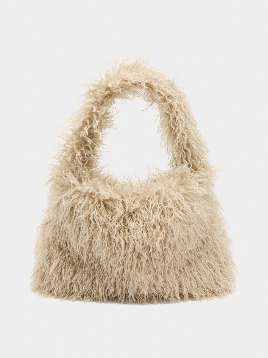 Bolso De Hombro Efecto Pelo crudo