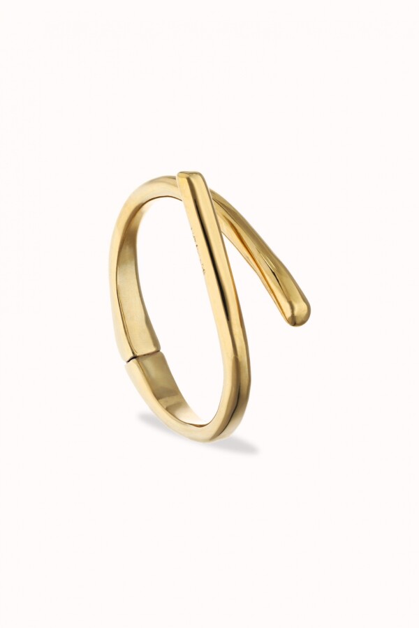 PULSERA DE ALEACIÓN DE METALES BAÑADA EN ORO 18K CON FORMA DE TUBOS Pulsera