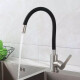 Monocomando flexible para mesada de cocina GRIS Y NEGRO