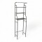 Mueble Metal Organizador Rack Sobre Inodoro tres estantes Negro