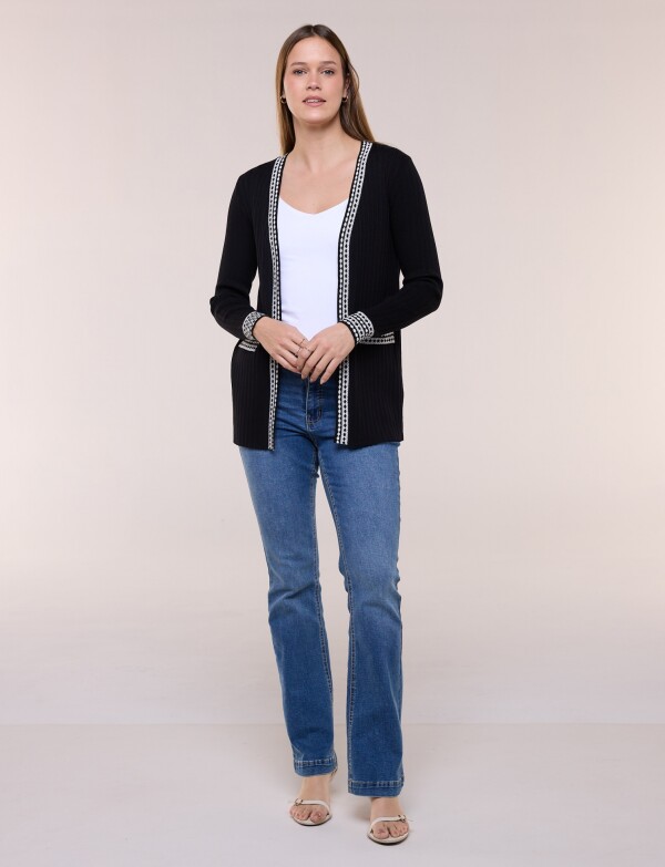 Cardigan Guardas En Jacquard NEGRO