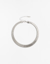 Collares Cortos Metal Collar Corto Cadena Snake - Plateado Rodio