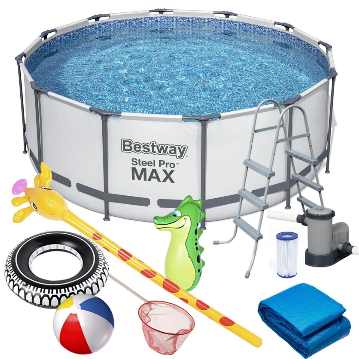 Piscina Bestway Estructural 23062 L + Bomba + Regalos 