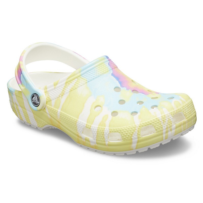 Crocs Classic Tie-Dye Graphic Blanco