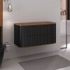 Mueble de baño Suspendido Alice Negro 100cm sin bacha Mueble De Baño Suspendido Alice Negro 100cm Sin Bacha