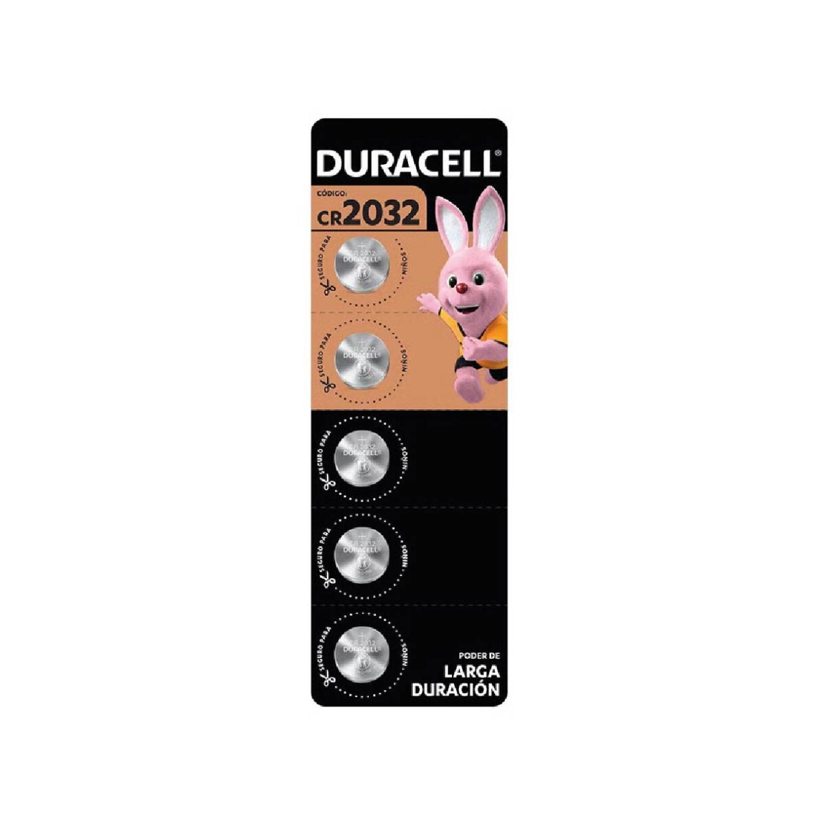 PILA ALARMA DURACELL CR 2032 TIRA DE 5 LITHIUM BATTERY 