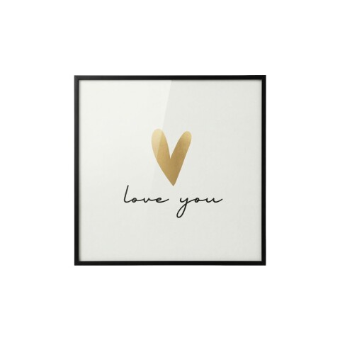 CUADRO LOVE YOU 40X40CM Unica