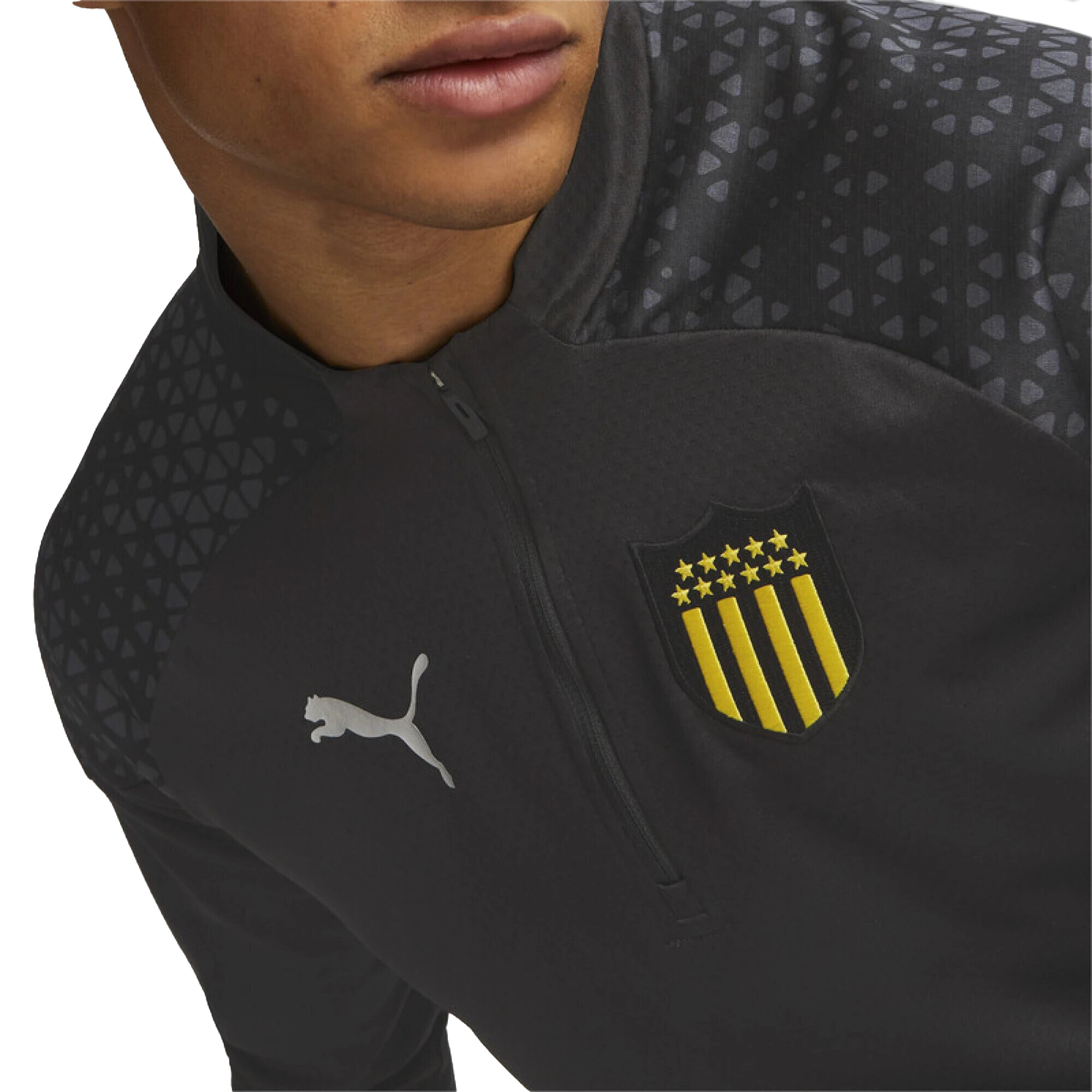 Buzo de Hombre Puma Peñarol Trainning 1/4 Zip Puma Negro — Peppos