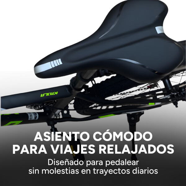 Bicicleta Kajla Montaña Rodado 26 Freno Disco 21 Velocidades Color Negro Verde