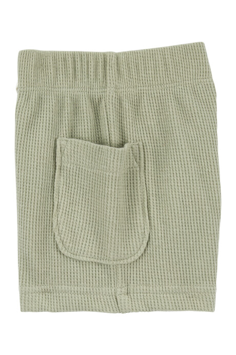 Set tres piezas de algodón, short, remera henley y body, diseño vehículos Sin color