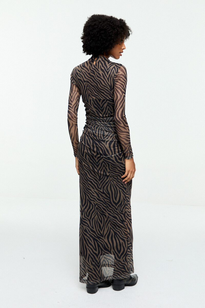 VESTIDO LARGO TUL ANIMAL PRINT Animal Print