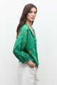 Blusa estampa Étnica verde