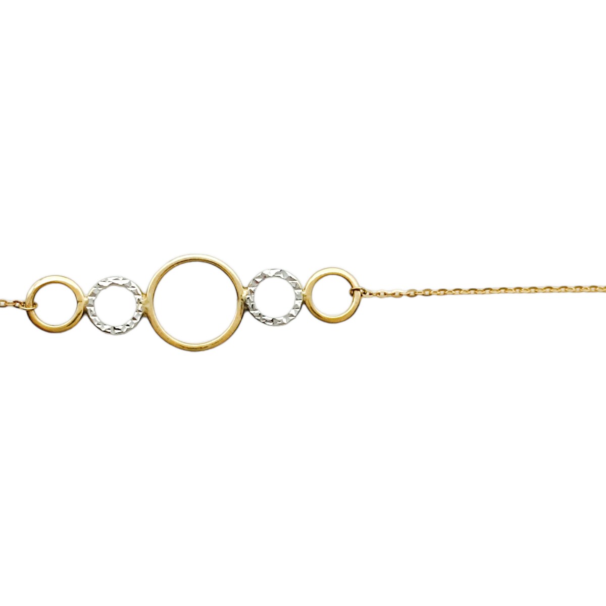 Pulsera Circulos Eternity-Oro bajo-Sin Piedra-PU8083 - sinpiedra 